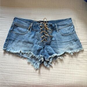 Hollister Tie Waist Jean Shorts